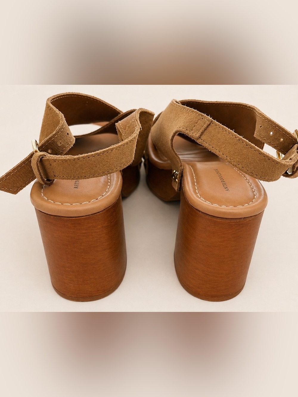 Anthropologie Studded Wood Platform Sandals
Size 39 (fits approx. US 8–8.5) - Picture 7 of 7
